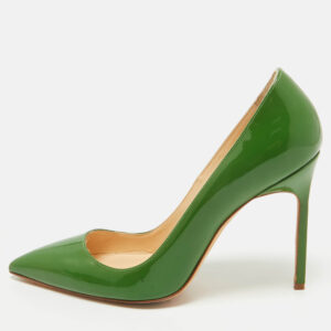 Manolo Blahnik Green Patent Leather BB Pumps Size 38