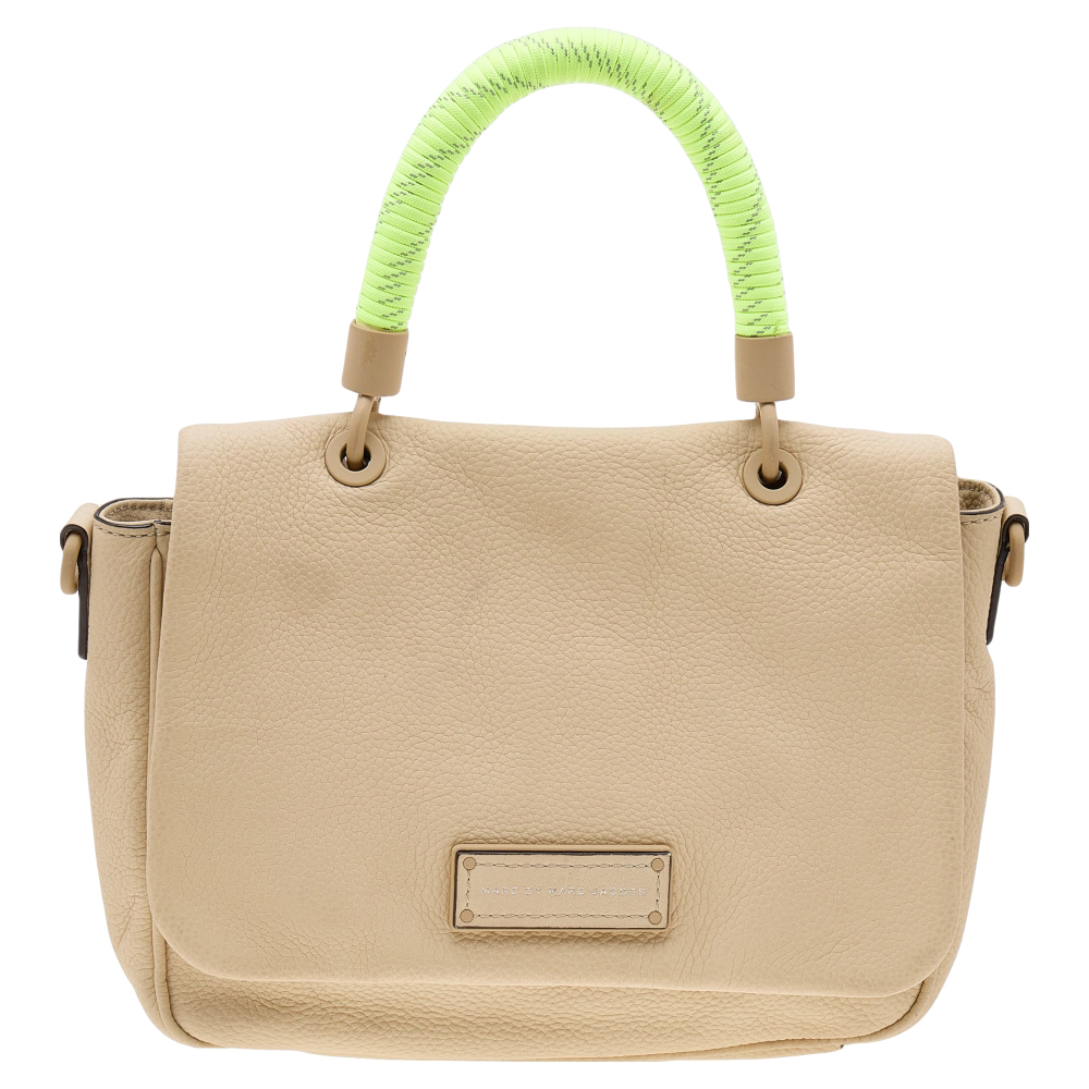 luxury-women-marc-by-marc-jacobs-used-handbags-p596957-006-2 Marc by Marc Jacobs Cream/Neon Leather Novelty Too Hot to Handle Top Handle Bag