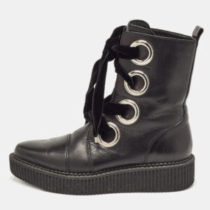 Marc by Marc Jacobs Black Leather Ankle Boots Size 36.5