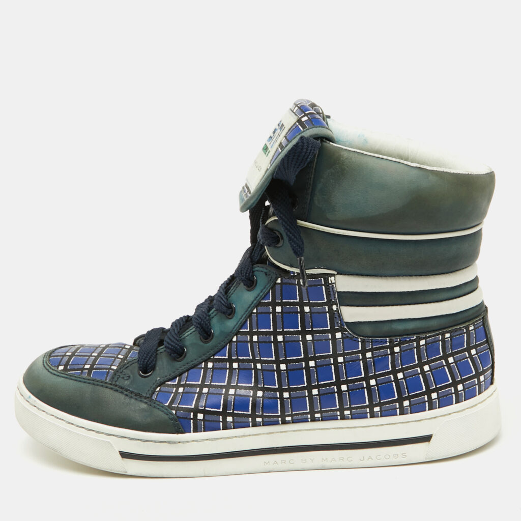 luxury-women-marc-by-marc-jacobs-used-shoes-p1123986-008 Marc by Marc Jacobs Multicolor Leather High Top Sneakers Size 40