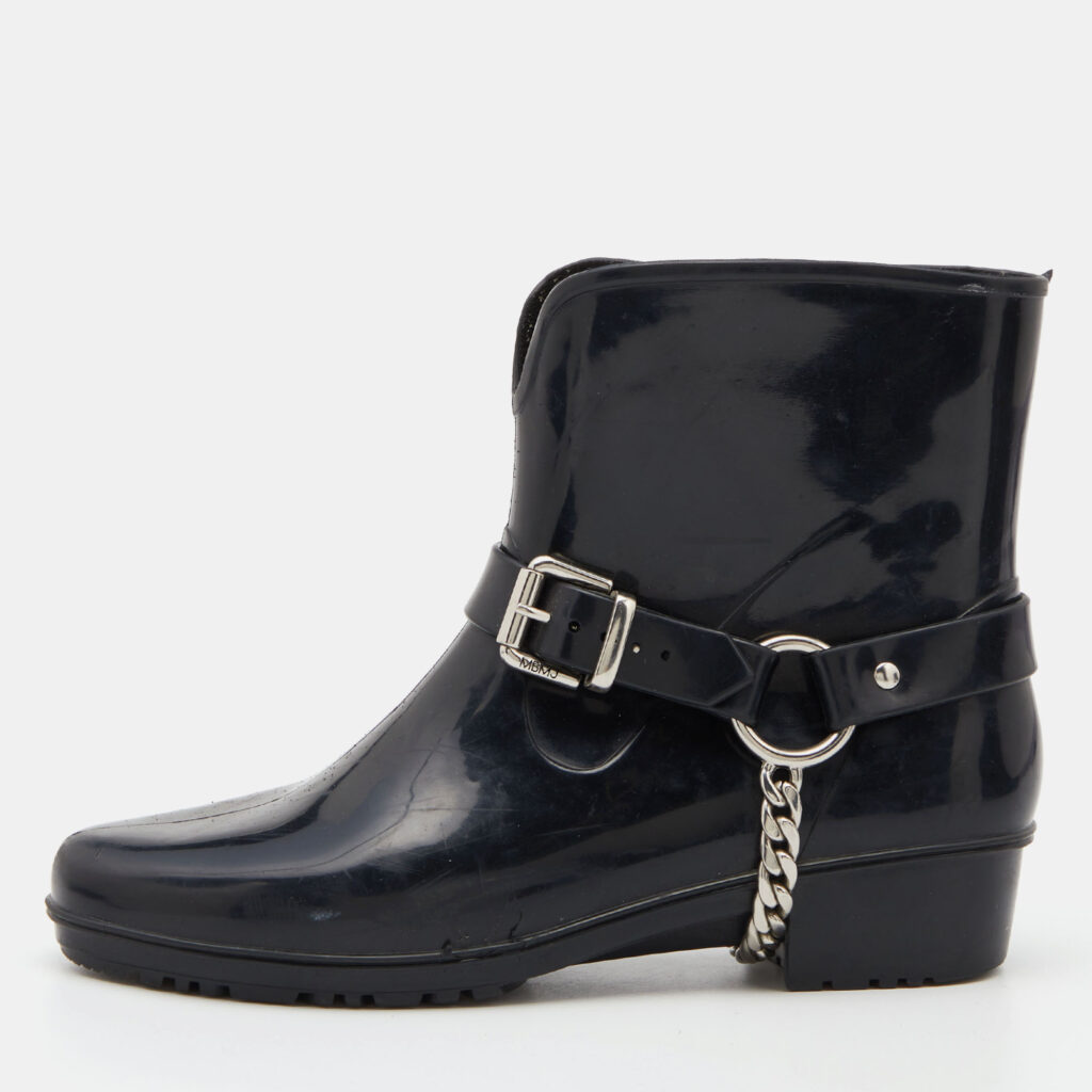 luxury-women-marc-by-marc-jacobs-used-shoes-p808988-010 Marc by Marc Jacobs Black Rubber Rain Boots Size 38