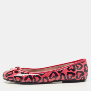Marc by Marc Jacobs Multicolour Printed Patent Leather Ballet Flats Size 36