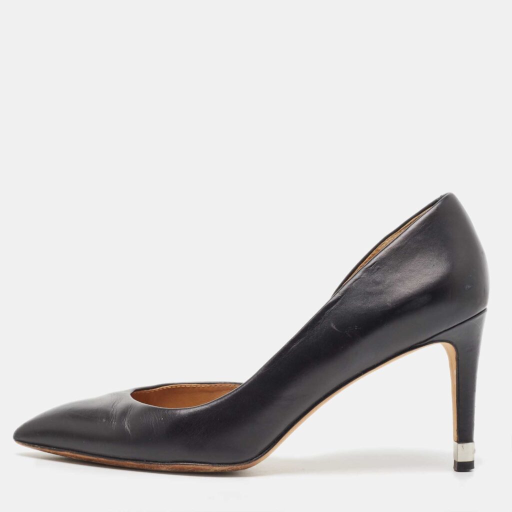 luxury-women-marc-by-marc-jacobs-used-shoes-p919561-003 Marc by Marc Jacobs Black Leather D'orsay Pumps Size 38.5