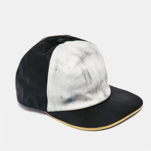 Marc Jacobs Black/White Leather Baseball Cap M