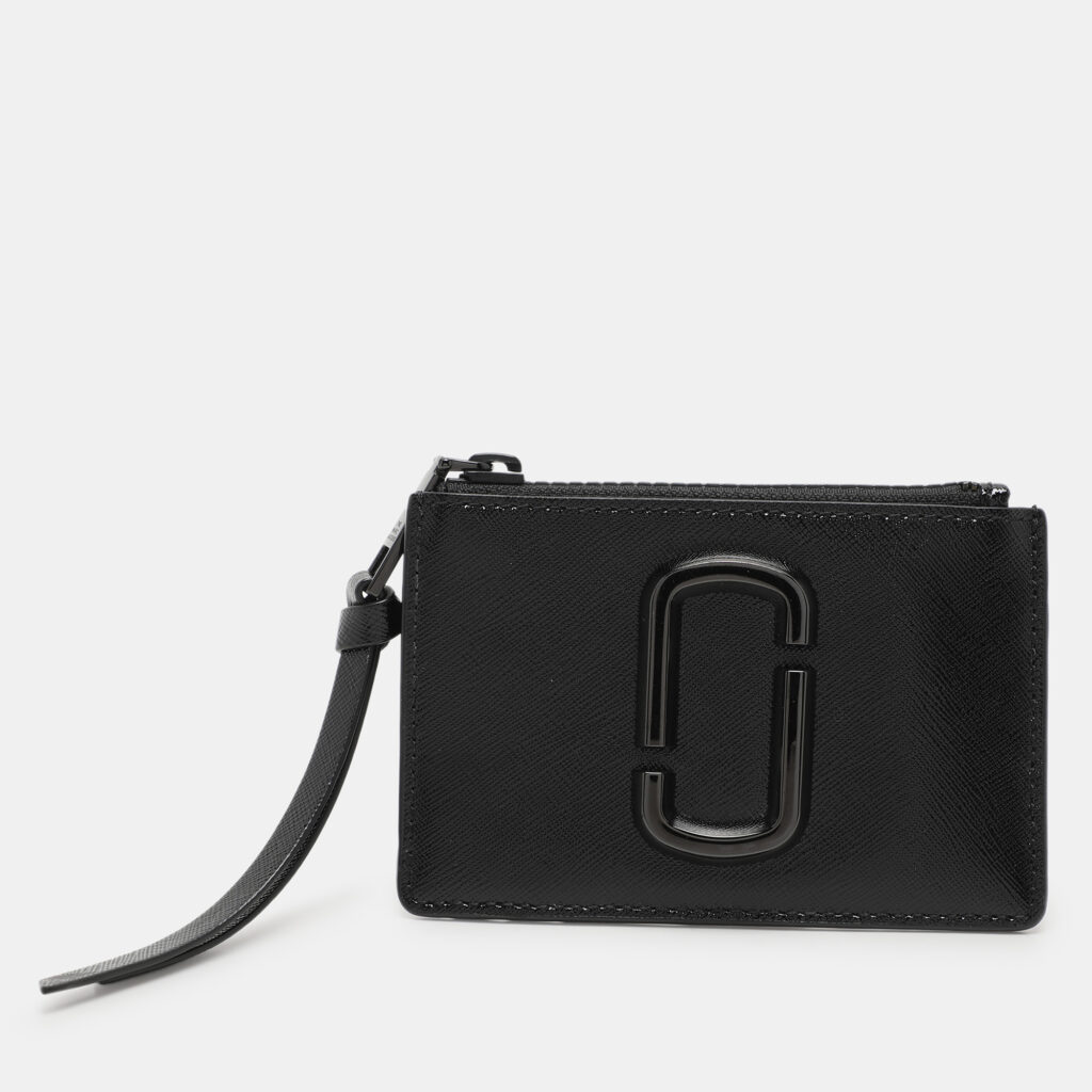 luxury-women-marc-jacobs-used-handbags-p1112787-001 Marc Jacobs Black Patent Leather Snapshot Card Holder Wallet