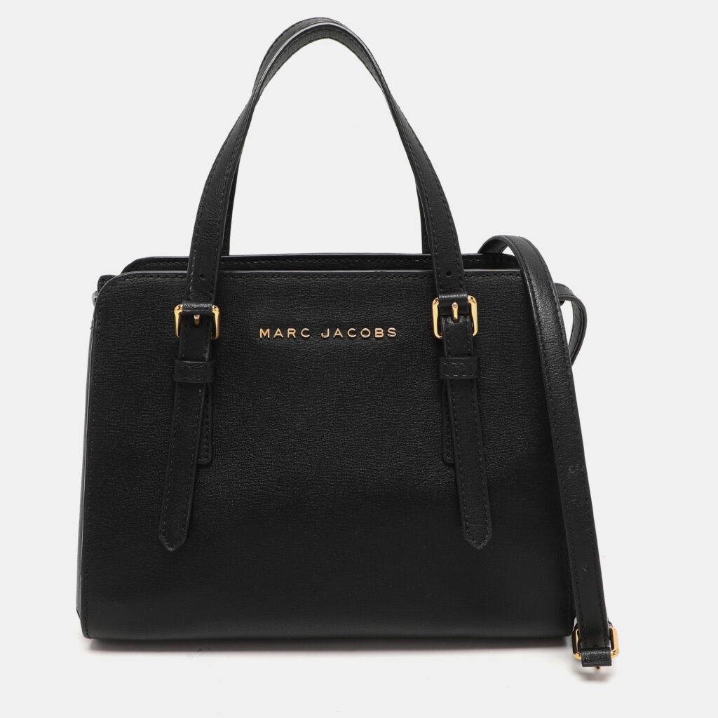 luxury-women-marc-jacobs-used-handbags-p1122062-005 Marc Jacobs Black Leather Little Big Shot Tote