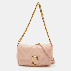 Marc Jacobs Pink Quilted Leather The J Marc Shoulder Bag