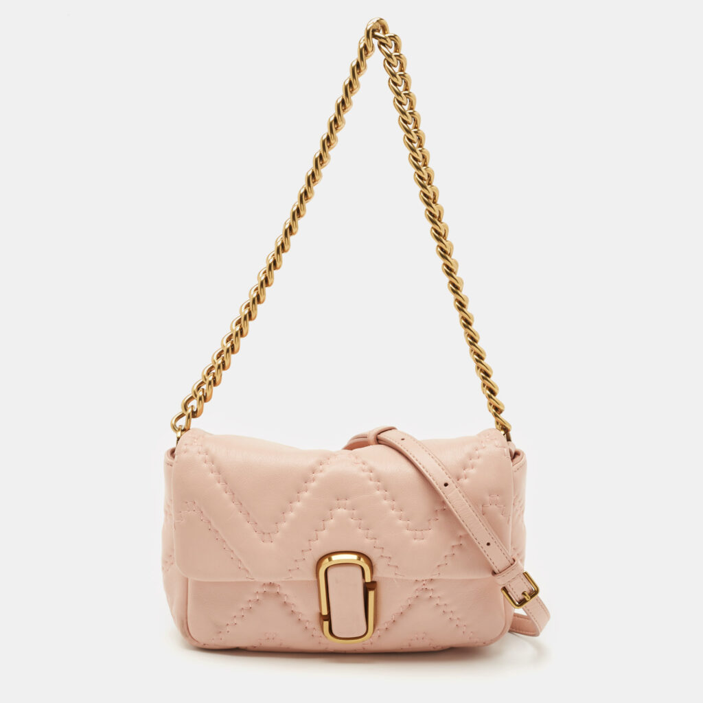 luxury-women-marc-jacobs-used-handbags-p1168386-006 Marc Jacobs Pink Quilted Leather The J Marc Shoulder Bag