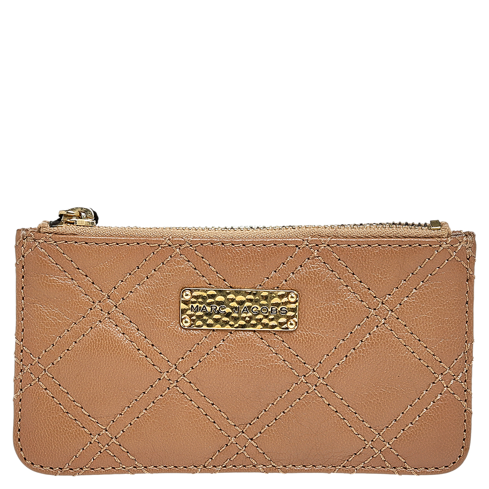luxury-women-marc-jacobs-used-handbags-p535936-009-2 Marc Jacobs Beige Quilted Leather Wallet