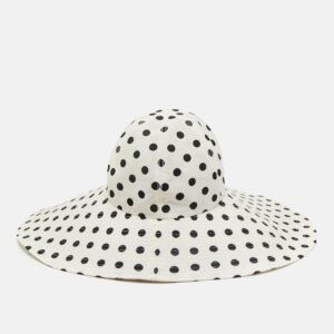 Marianna Senchina White Polka Dots Floppy Hat M