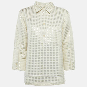 Marni Cream Lurex and Cotton Tunic S
