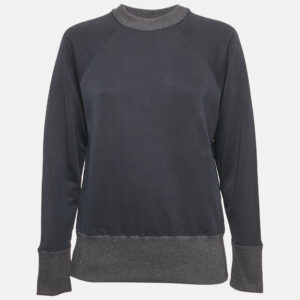Marni Navy Blue Cotton Crew Neck Long Sleeve Sweatshirt S
