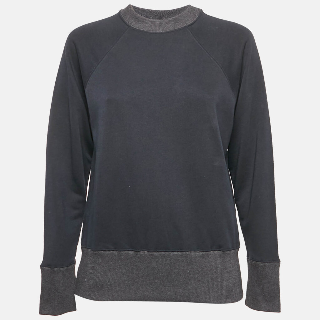 Marni Navy Blue Cotton Crew Neck Long Sleeve Sweatshirt S