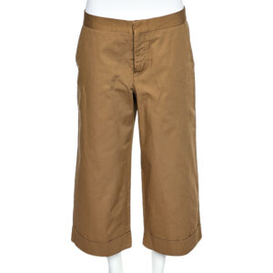 Marni Brown Cotton Wide Leg Culottes M