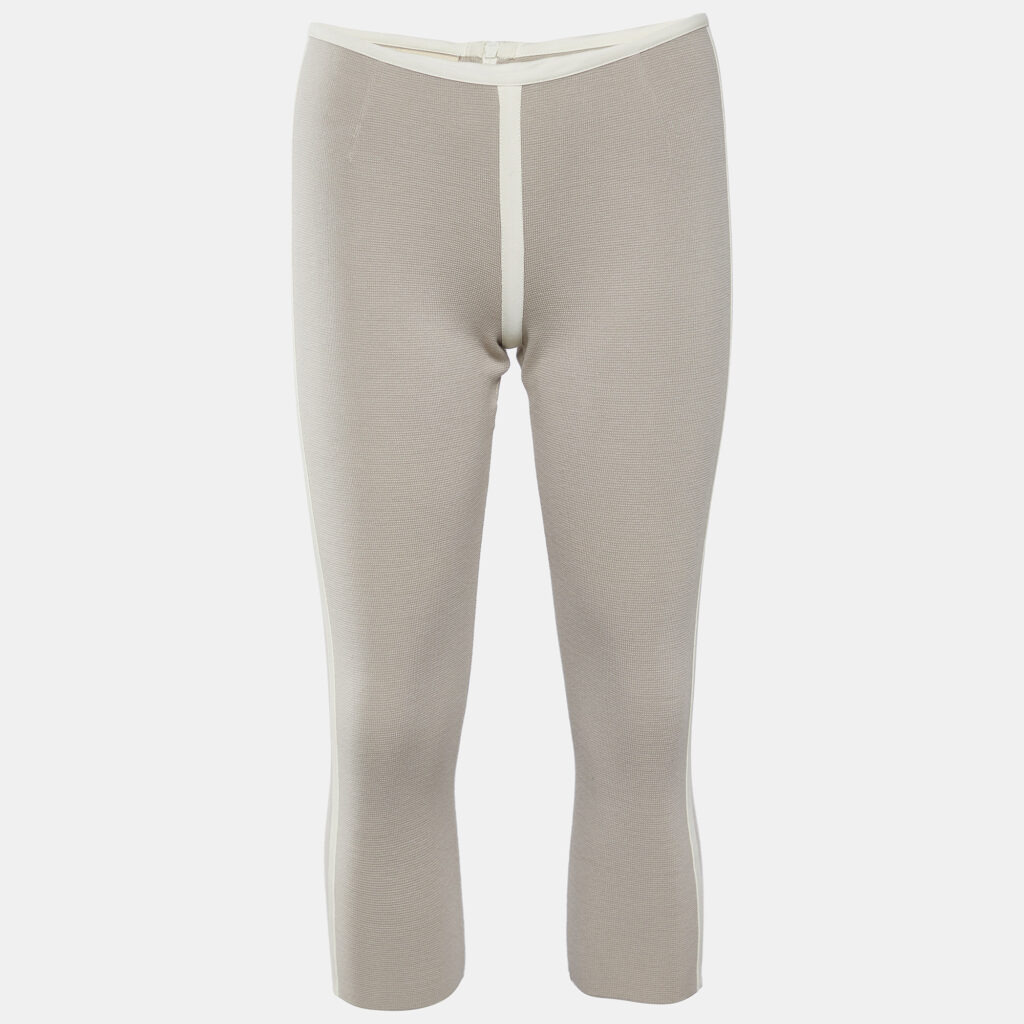 luxury-women-marni-used-clothes-p729358-002 Marni Beige Cotton Knit Capri Pants S