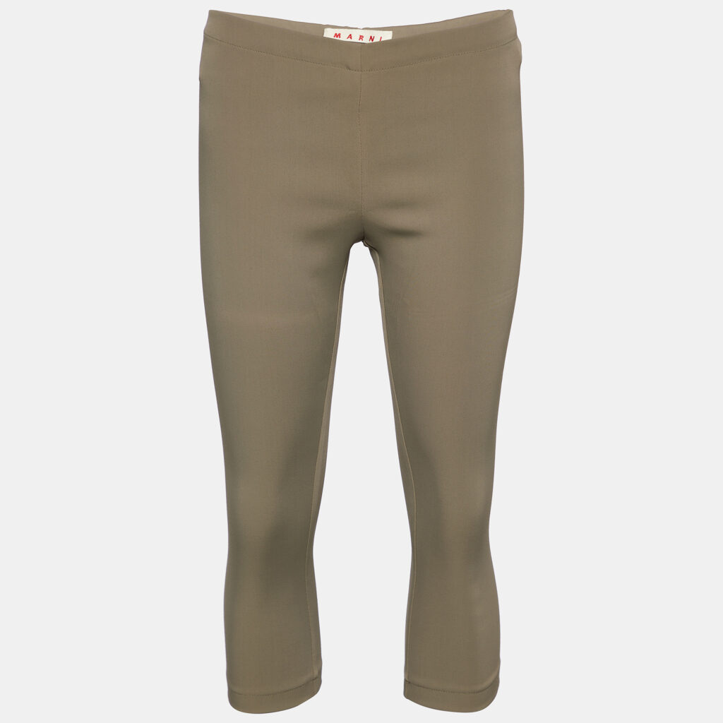 luxury-women-marni-used-clothes-p750550-001 Marni Beige Stretch Cropped Leggings S