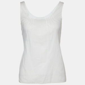 Marni White Cotton Sleeveless Top M