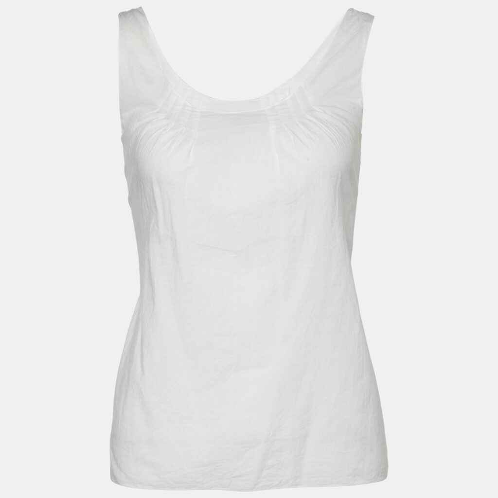 luxury-women-marni-used-clothes-p751254-006 Marni White Cotton Sleeveless Top M