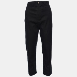 Marni Black Cotton Elastic Waist Trousers S