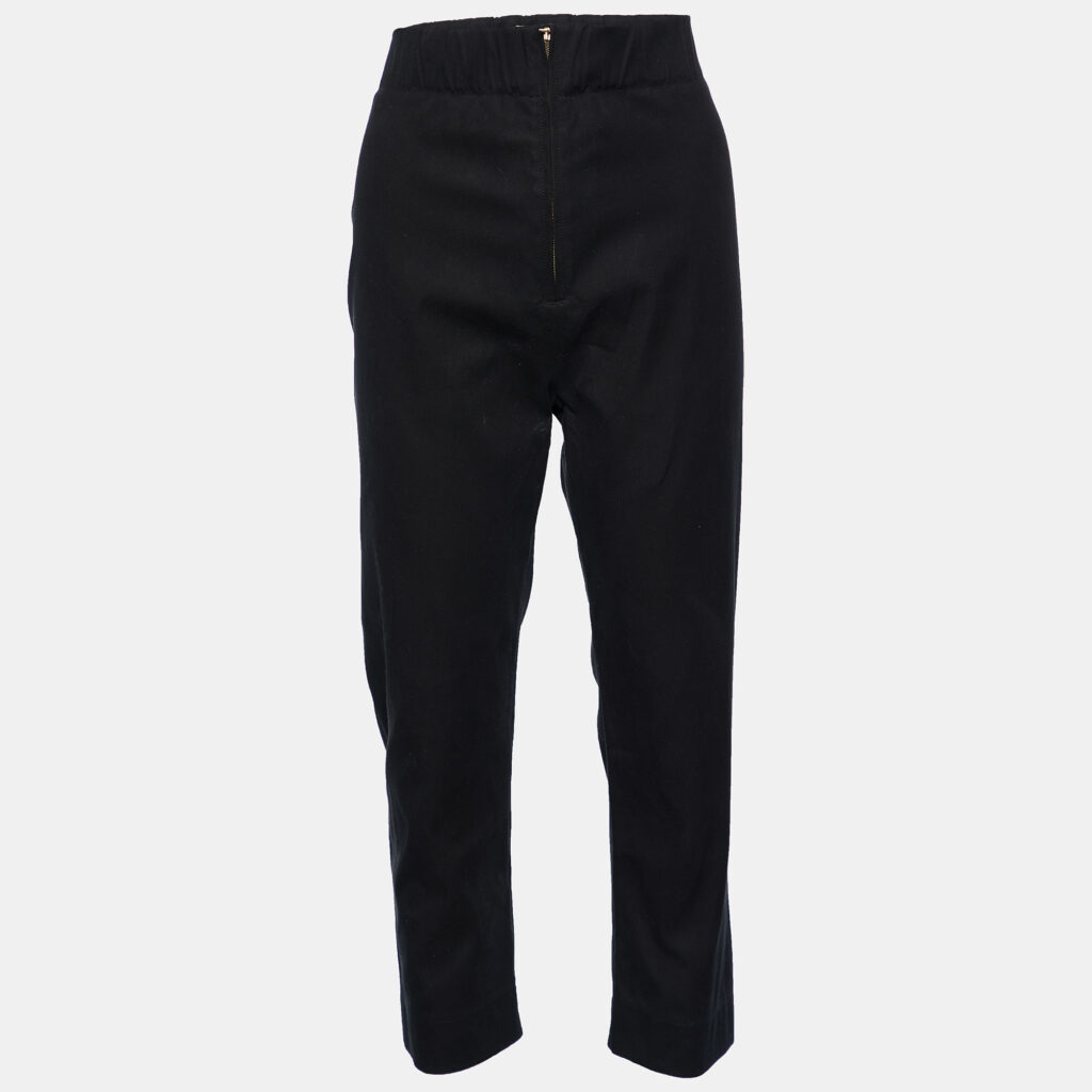 luxury-women-marni-used-clothes-p754318-002 Marni Black Cotton Elastic Waist Trousers S
