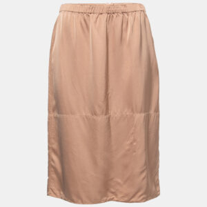 Marni Beige Satin Midi Skirt M