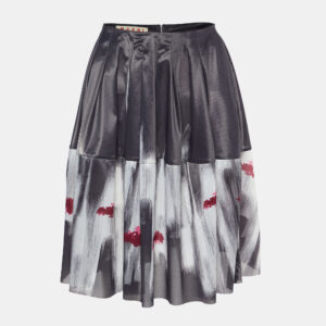 Marni Black Printed Nylon Mini Skirt S