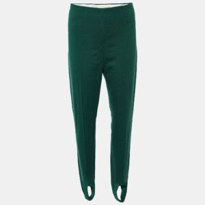 Marni Green Wool Blend Stirrup Trousers M