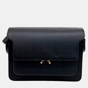 Marni Black Leather Trunk Bag