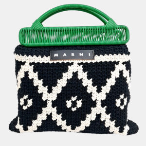 Marni Multicolor Fabric Knit Market Bag