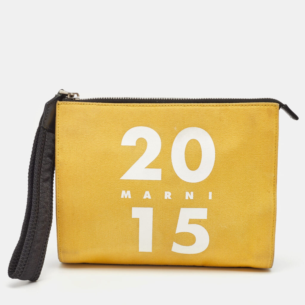 luxury-women-marni-used-handbags-p1163649-006 Marni Tri Color Canvas and Leather Wristlet Pouch