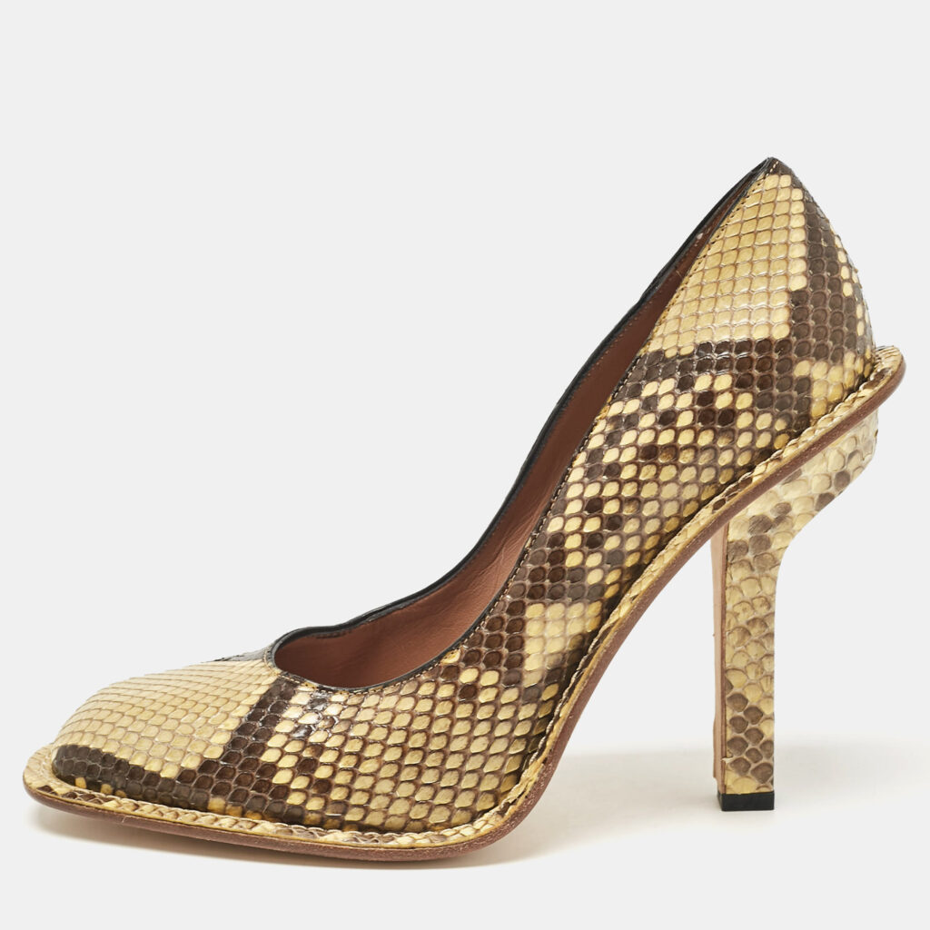 luxury-women-marni-used-shoes-p1055529-001 Marni Yellow/Black Python Pumps Size 40
