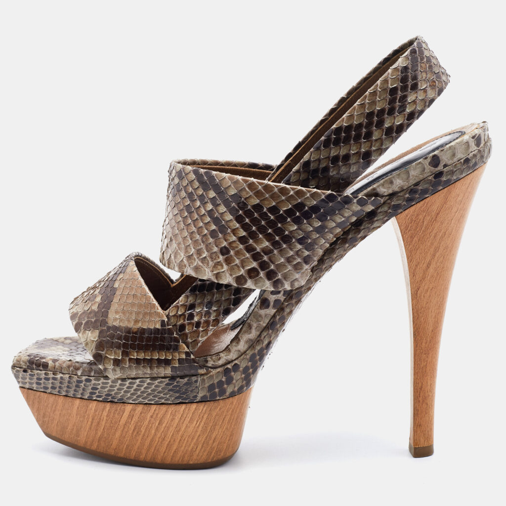 luxury-women-marni-used-shoes-p749870-002 Marni Multicolor Python Platform Slingback Sandals Size 38