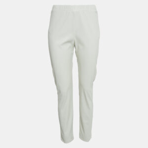 Max Mara Grey Faux Leather Skinny Pants M