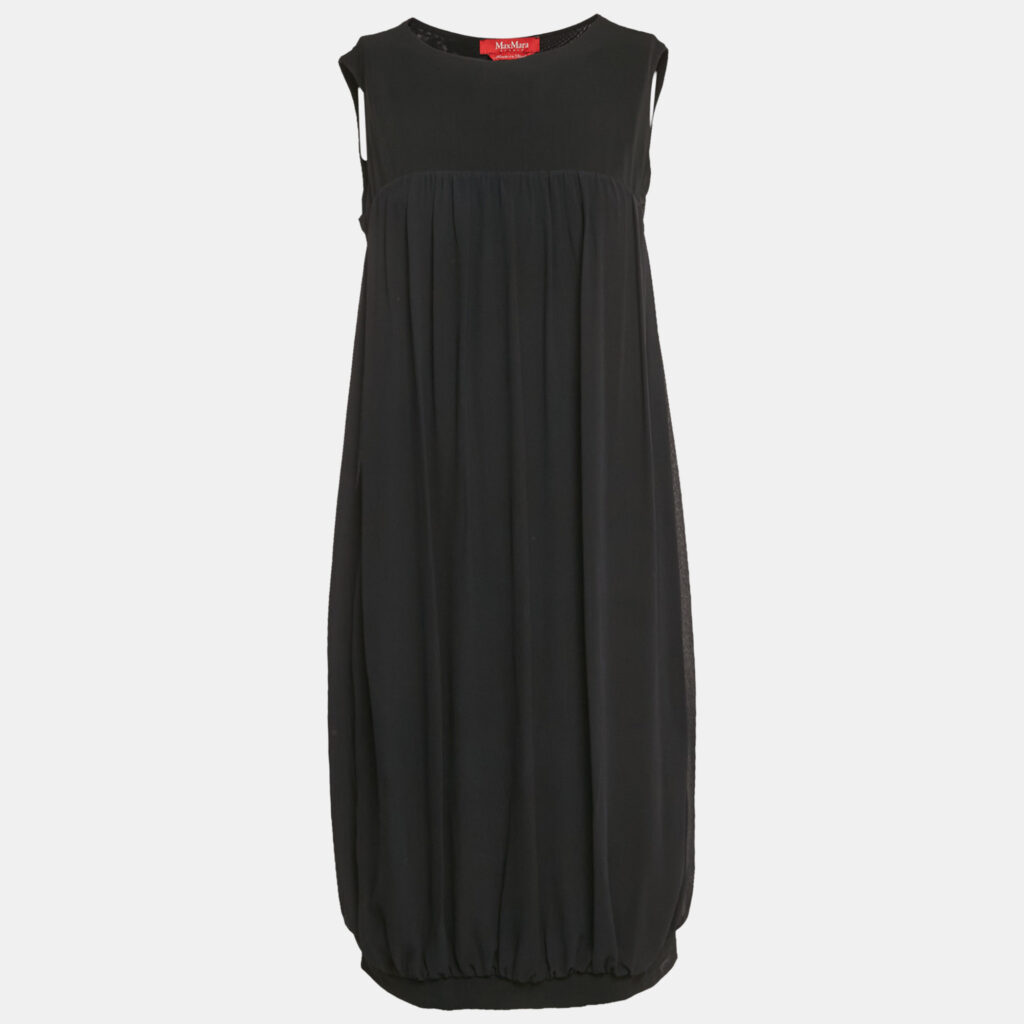 Max Mara Studio Navy Blue Crepe Short Dress M