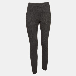 Max Mara Black Dots Pattern Stretch Knit Trousers S