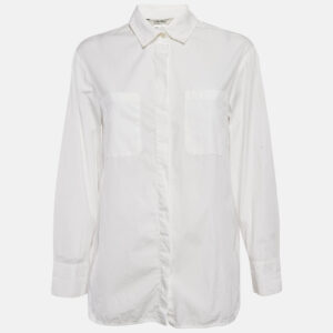 Max Mara White Cotton Long Sleeve Shirt M