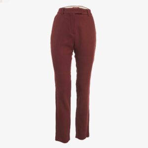 Max Mara Burgundy Wool Slim Fit Trousers S