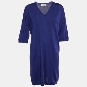 Max Mara Navy Blue Wool Sweater Dress M