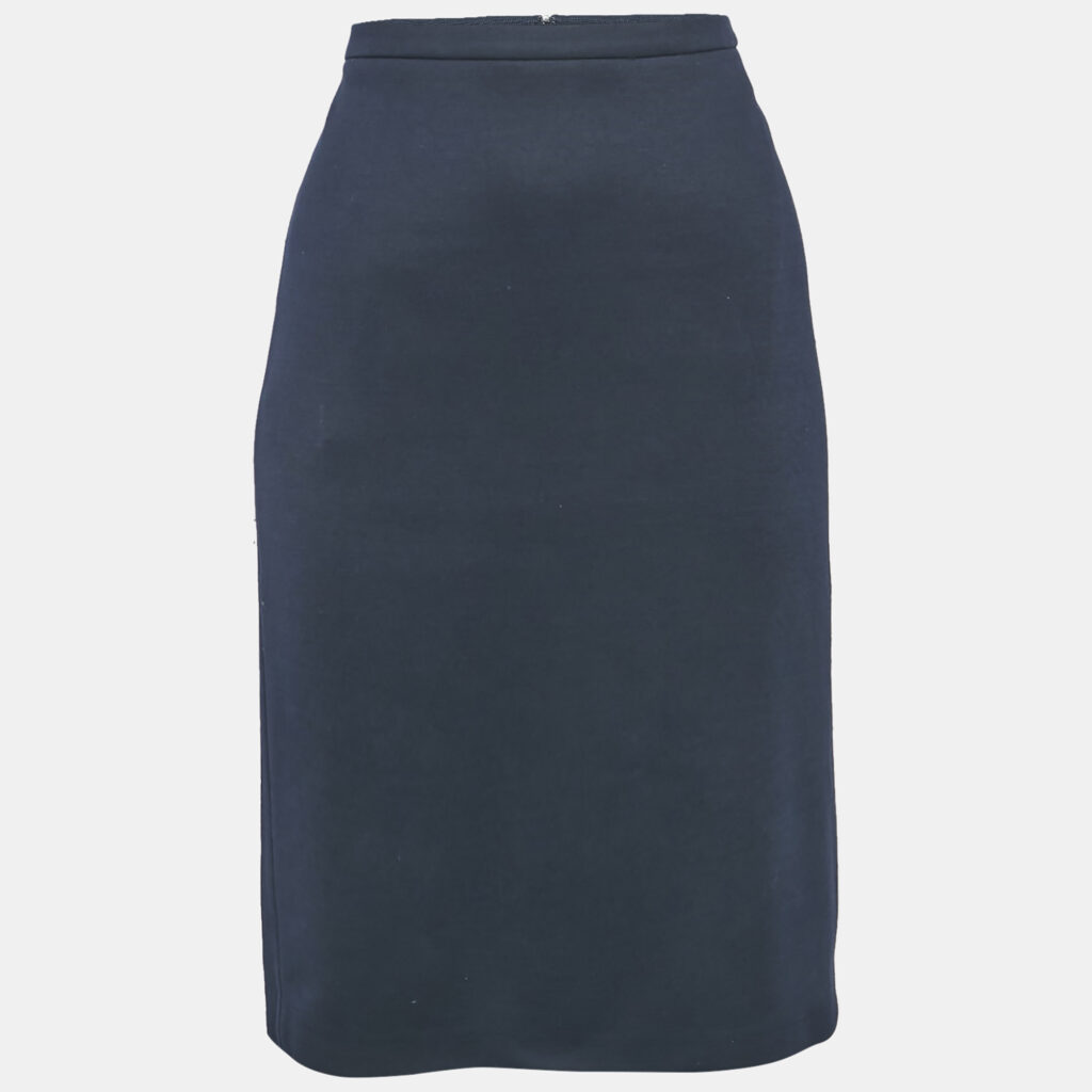 Max Mara Navy Blue Knit Pencil Skirt M