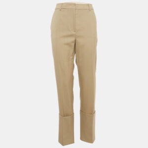 sportmax beige wool loose fit trousers xl