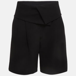 Max Mara Black Crepe High Waist Shorts M