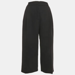 McQ by Alexander McQueen Black Crepe Pleated Culottes M