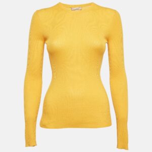 Michael Kors Lemon Yellow Cashmere Knit Jumper S