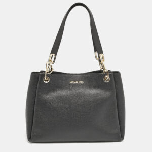 Michael Kors Black Leather Large Trisha Tote