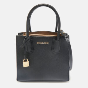 Michael Kors Black Leather Mini Mercer Tote