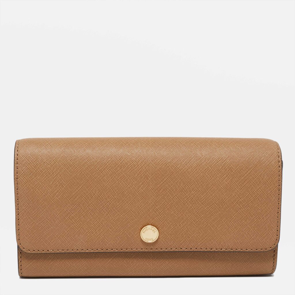 luxury-women-michael-kors-used-handbags-p623057-001-2 Michael Kors Beige Saffiano Leather Wallet