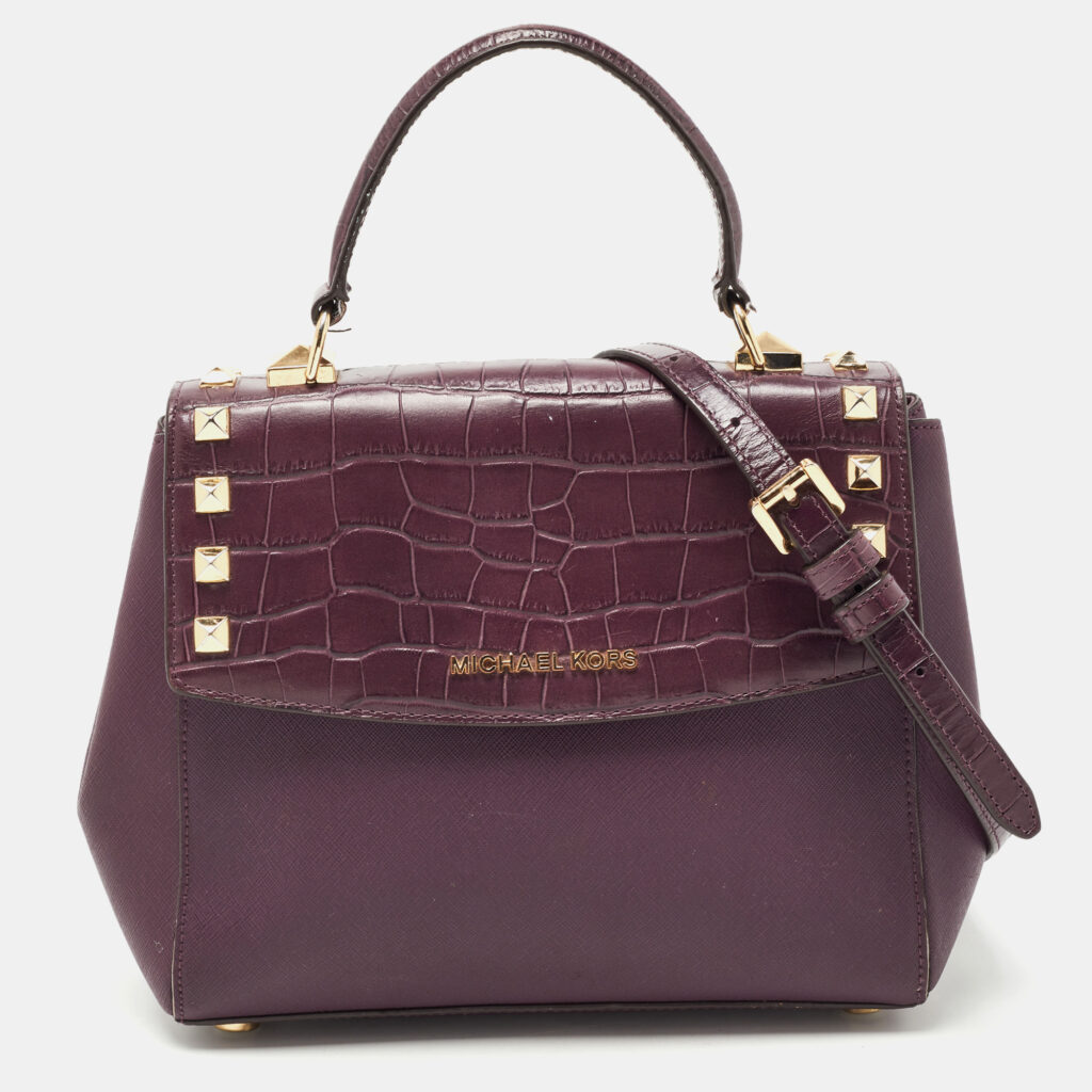 luxury-women-michael-kors-used-handbags-p785815-016 Michael Kors Burgundy Leather Karla Satchel