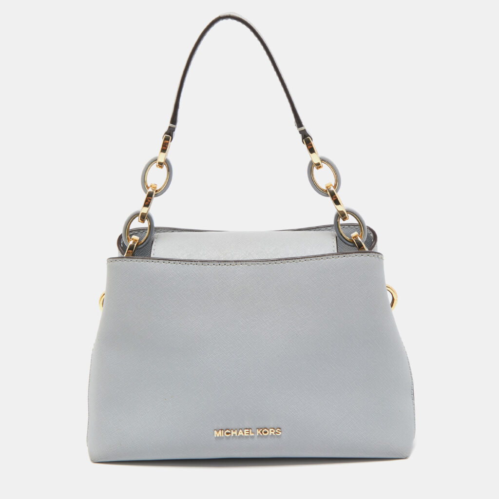 luxury-women-michael-kors-used-handbags-p819265-002 Michael Kors Light Blue Saffiano Leather Portia Satchel
