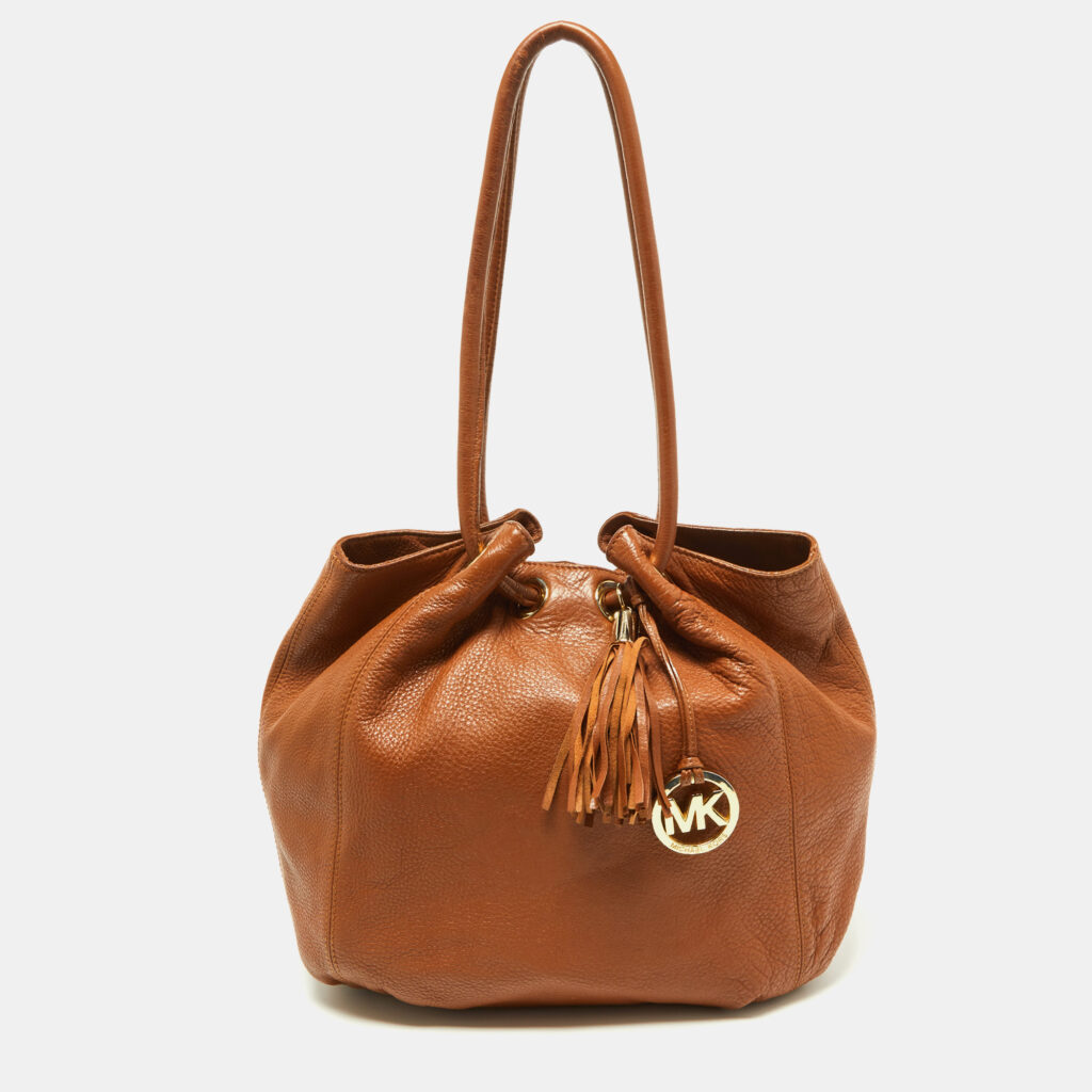 luxury-women-michael-kors-used-handbags-p864514-018 MICHAEL Michael Kors Tan Leather Tassel Hobo