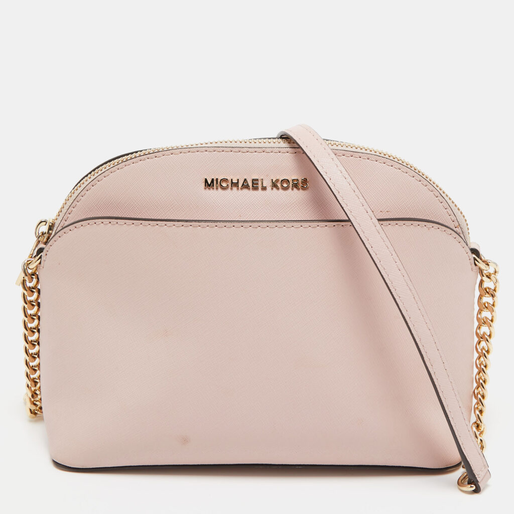 luxury-women-michael-kors-used-handbags-p912365-016 Michael Kors Pink Leather Emmy Crossbody Bag